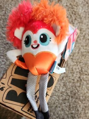 Plush Orange & Pink Character Stuffed Animal